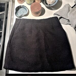 Aritzia Black Textured Mini Skirt